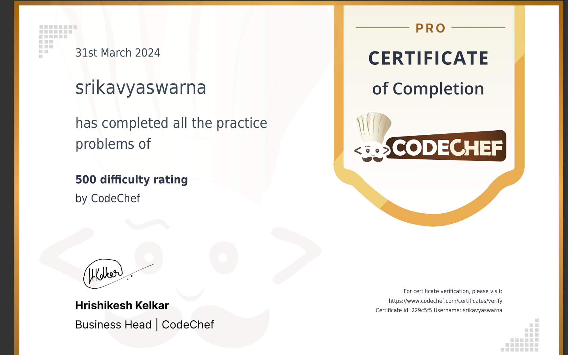Certificate 14