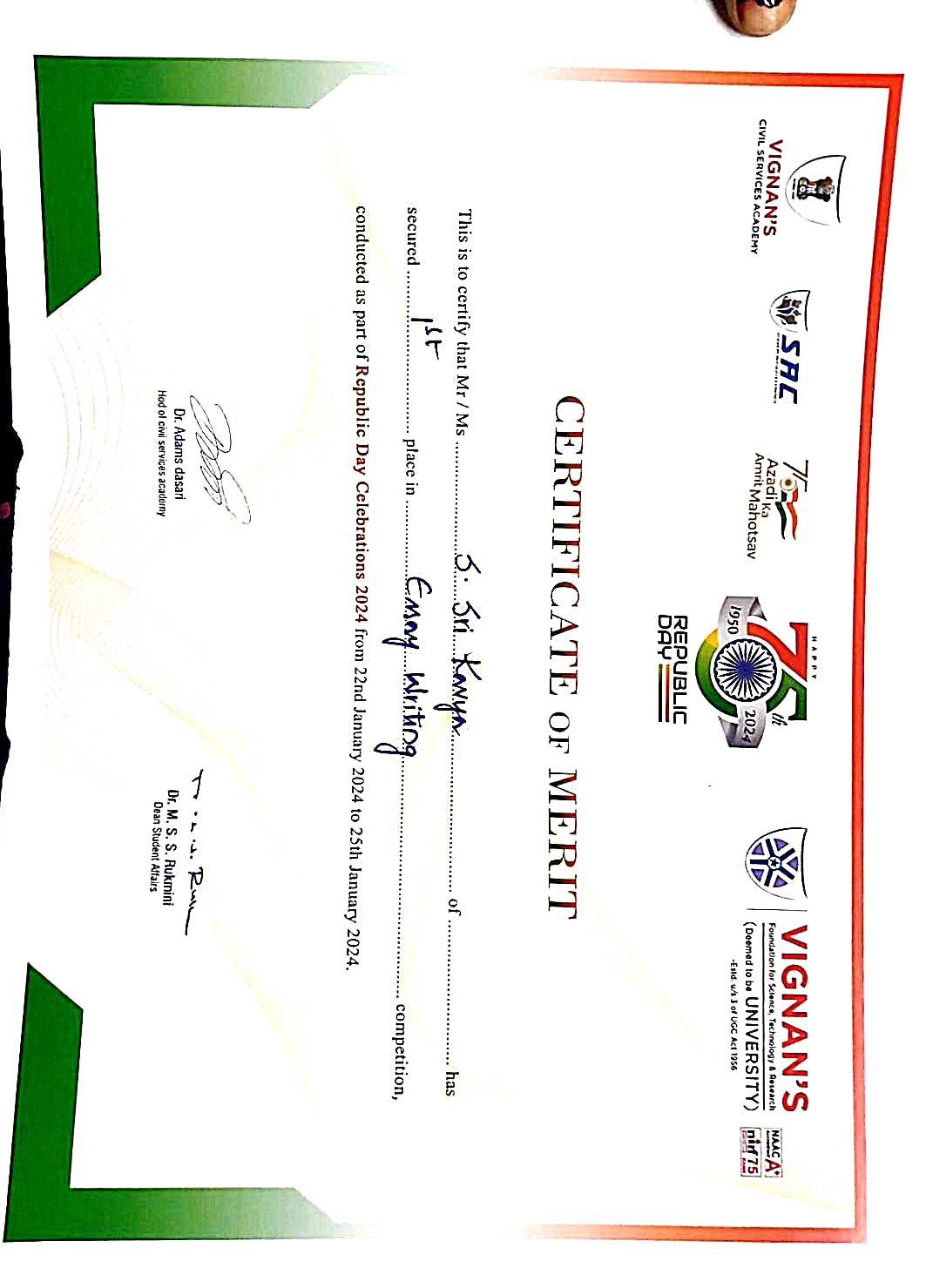 Certificate 20